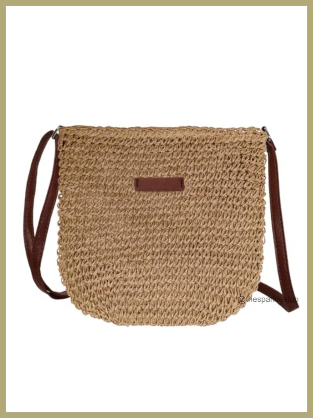 Woven Straw Crossbody Bag for Women Summer Beach Boho Shoulder Purse Handbag